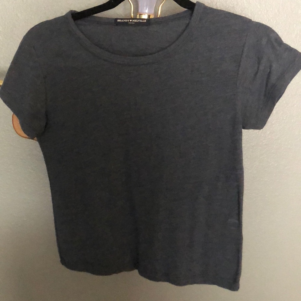 brandy melville navy blue crop top